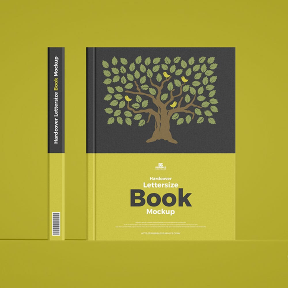 Free Hardcover Lettersize Book Mockup PSD