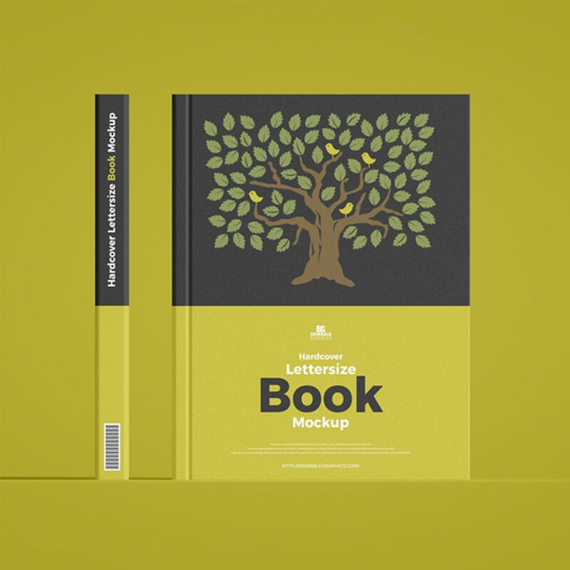 Free Hardcover Lettersize Book Mockup PSD