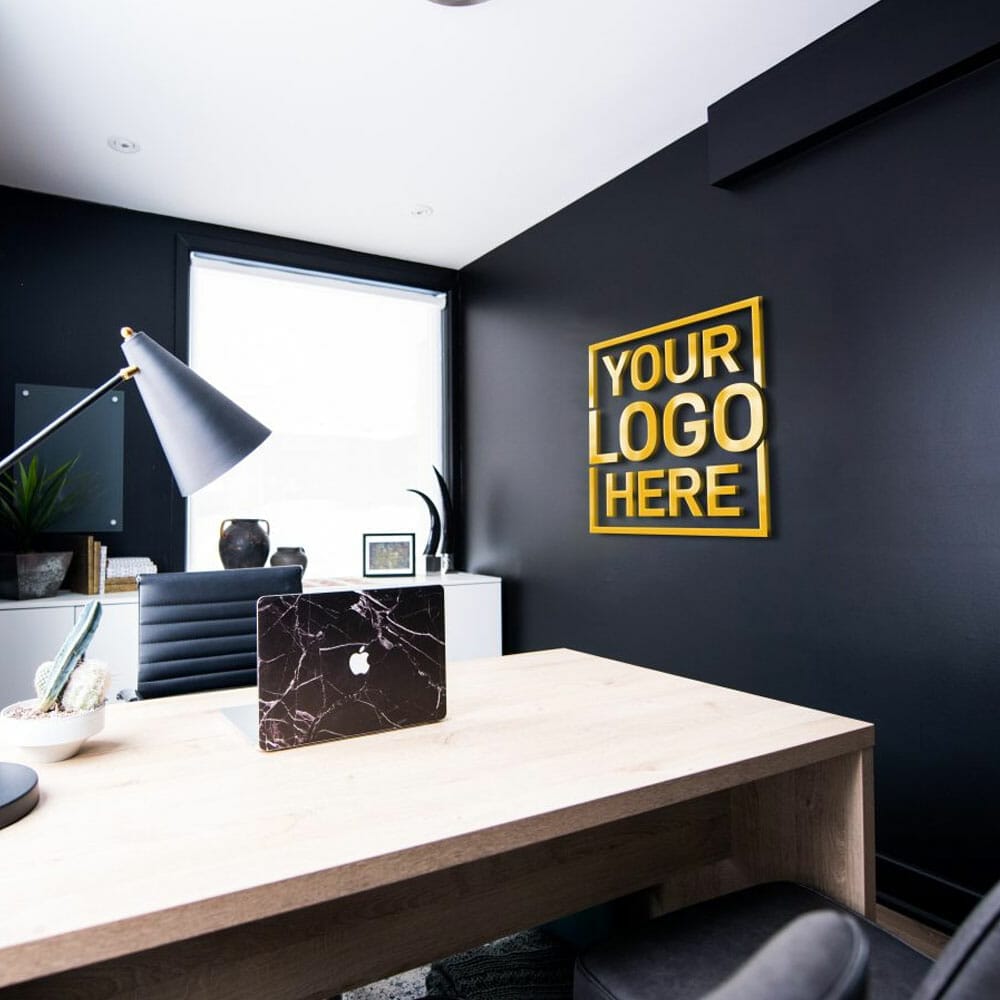 Free Home Office Logo Mockup PSD