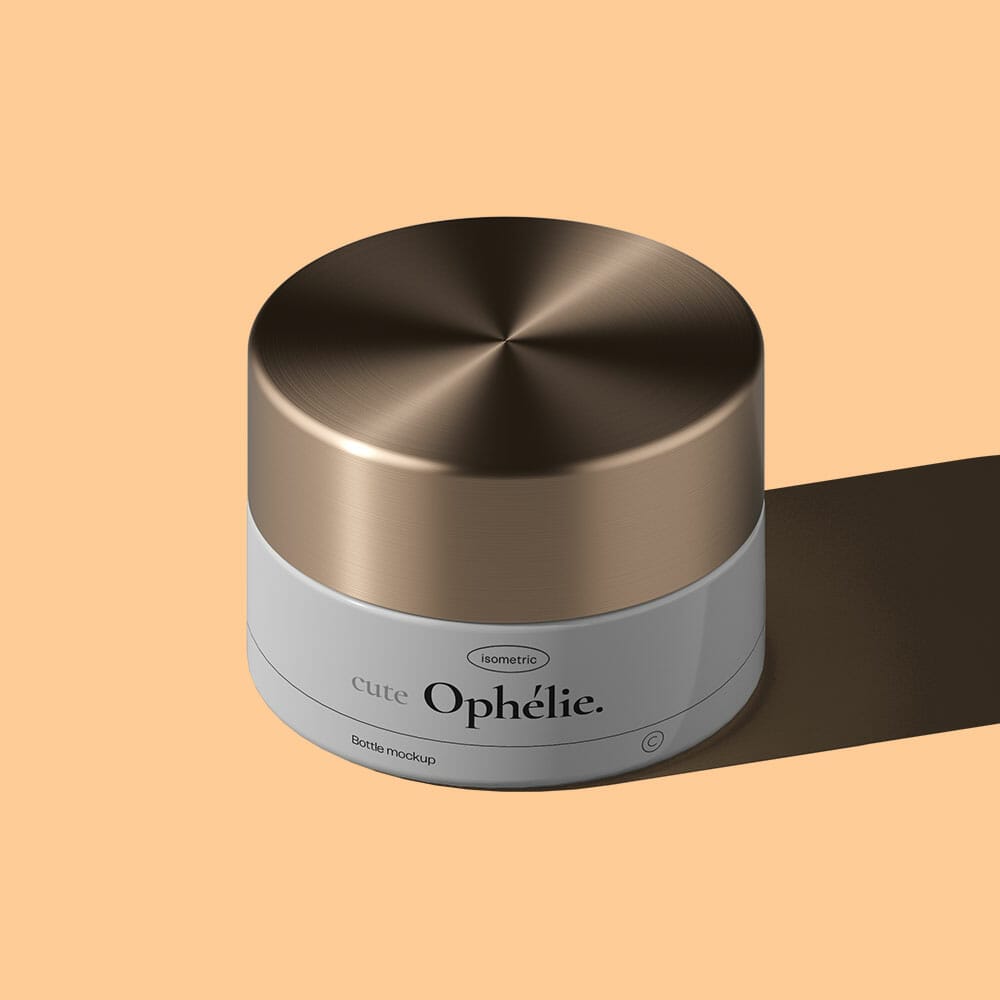 Free Isometric Jar Mockup PSD