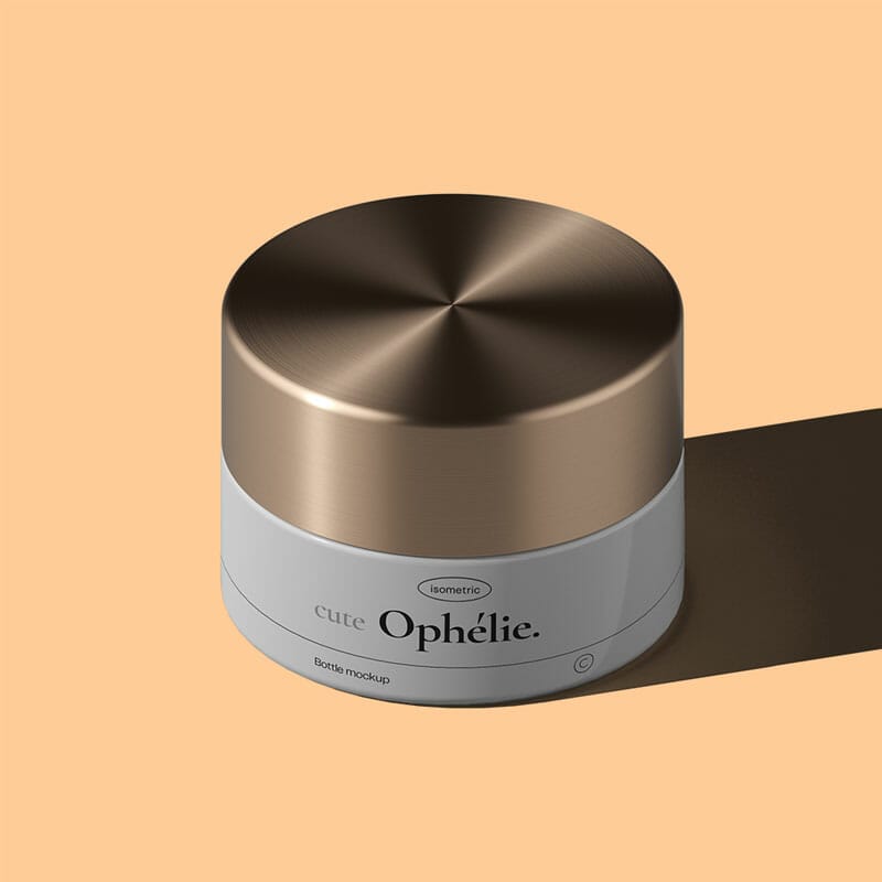 Free Isometric Jar Mockup PSD