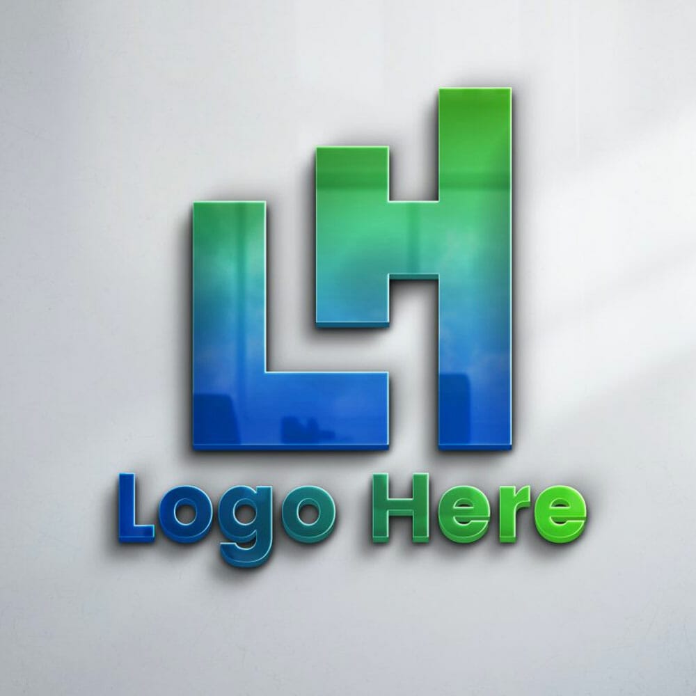 Free Logo Mockup With 3D Logo PSD