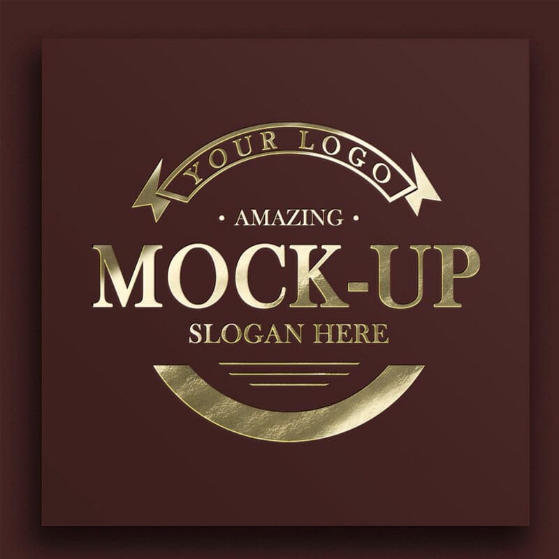 Free Luxury Logo Mockup On Brown Wall PSD