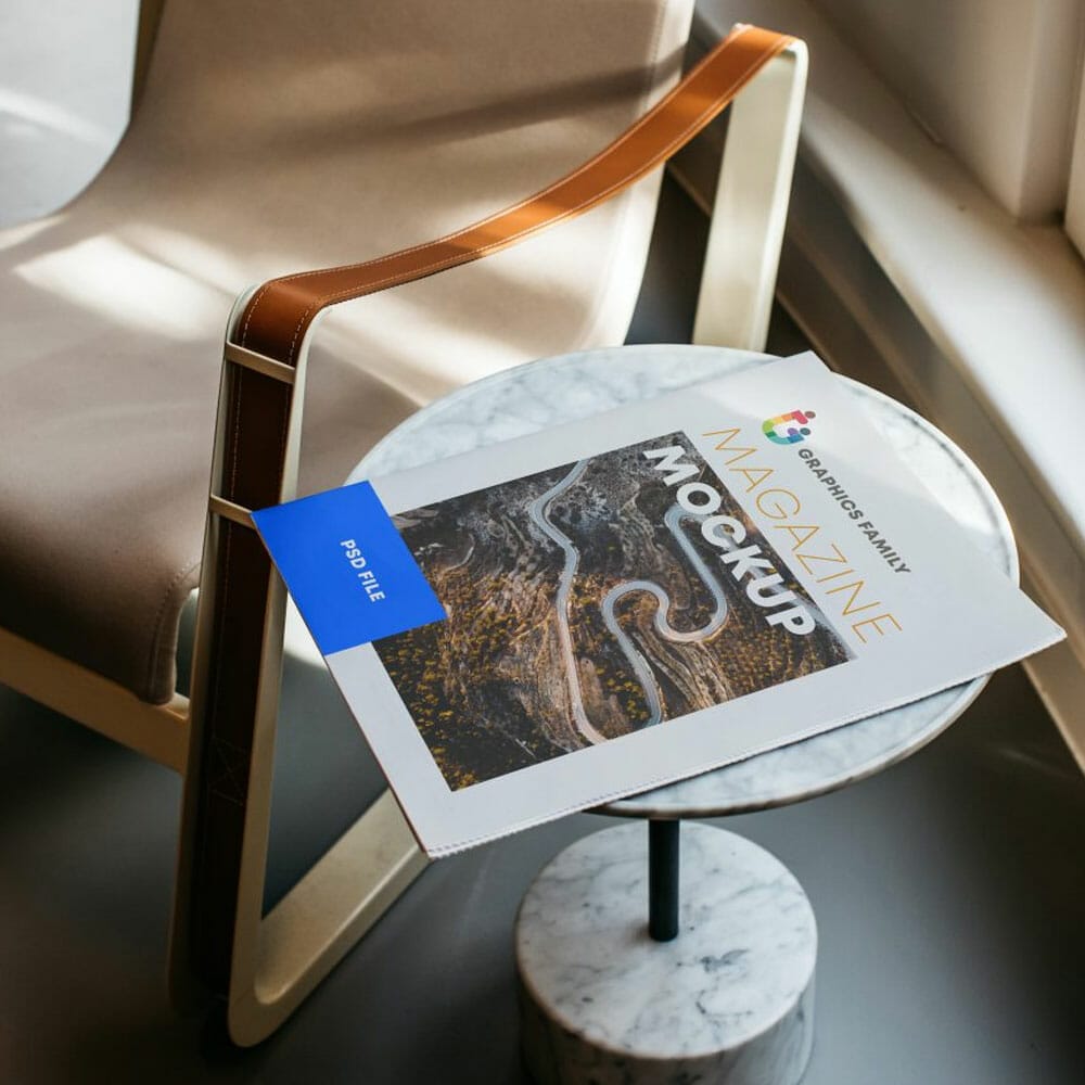 Free Magazine Design Mockup PSD