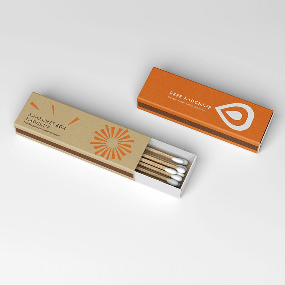 Free Matches Box Mockup PSD