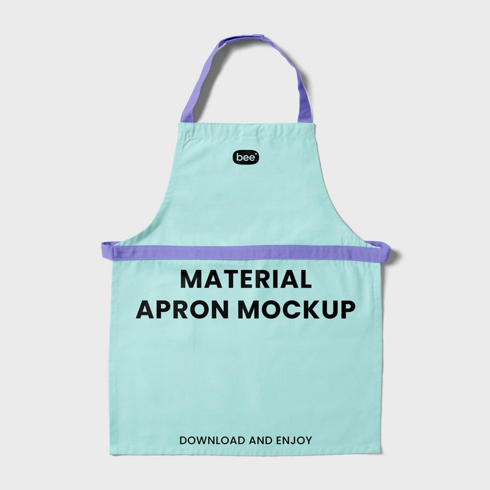 Free Material Apron Mockup PSD