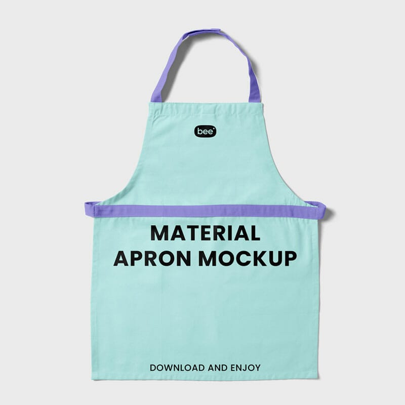 Free Material Apron Mockup PSD