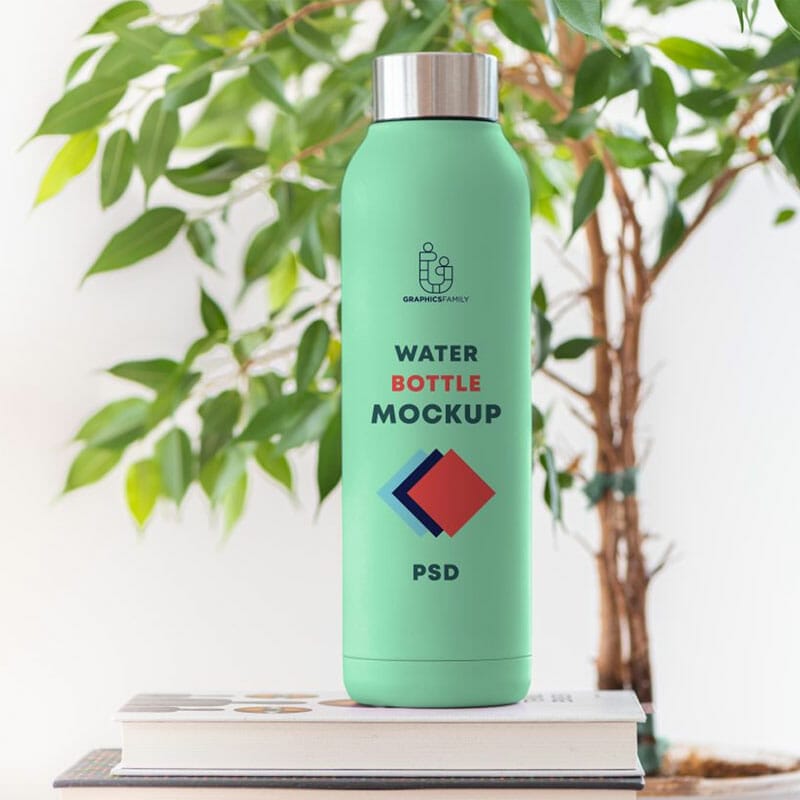 Free Modern Water Bottle Mockup PSD » CSS Author