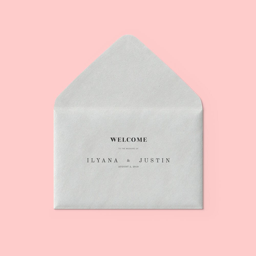 Free Open Envelope Top View Mockup PSD