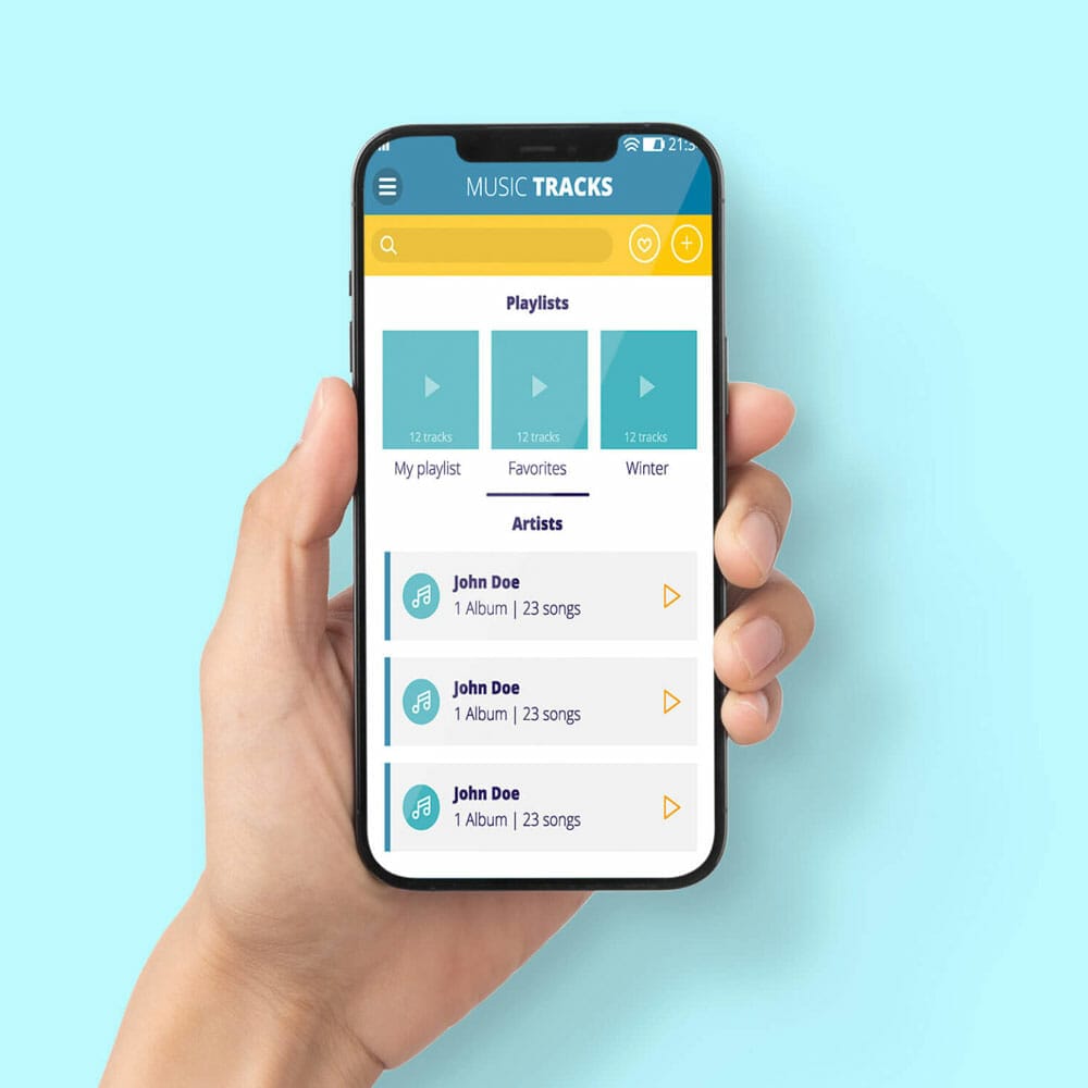 Free Phone In Hand Mockup PSD Template
