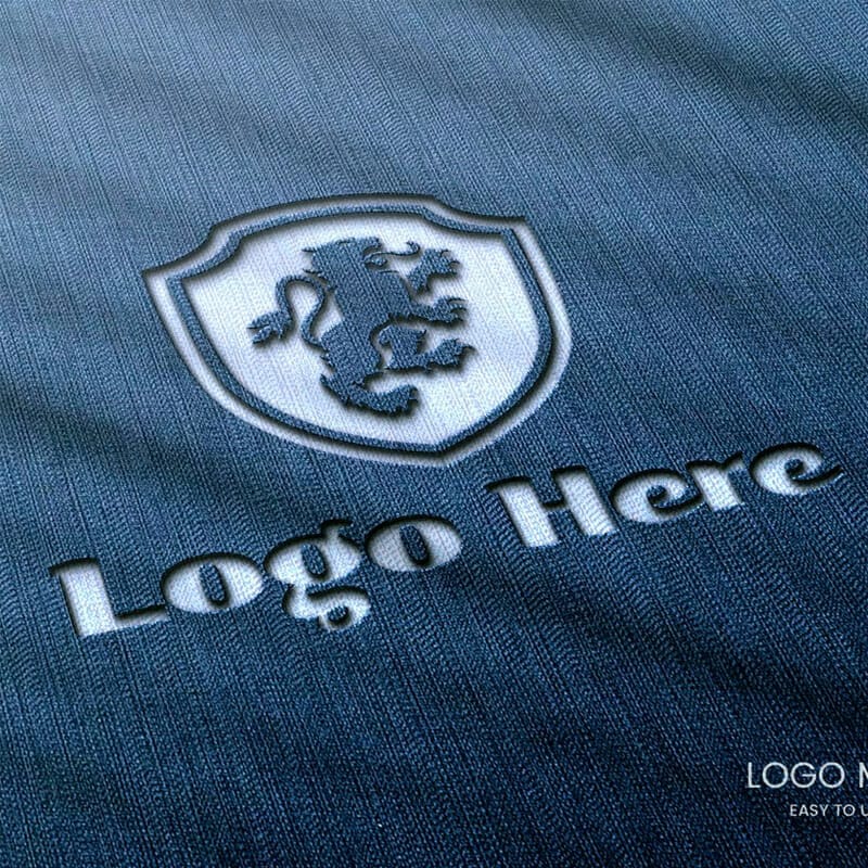 Free Photo Realistic Laser Cut Cotton Logo Mockup PSD