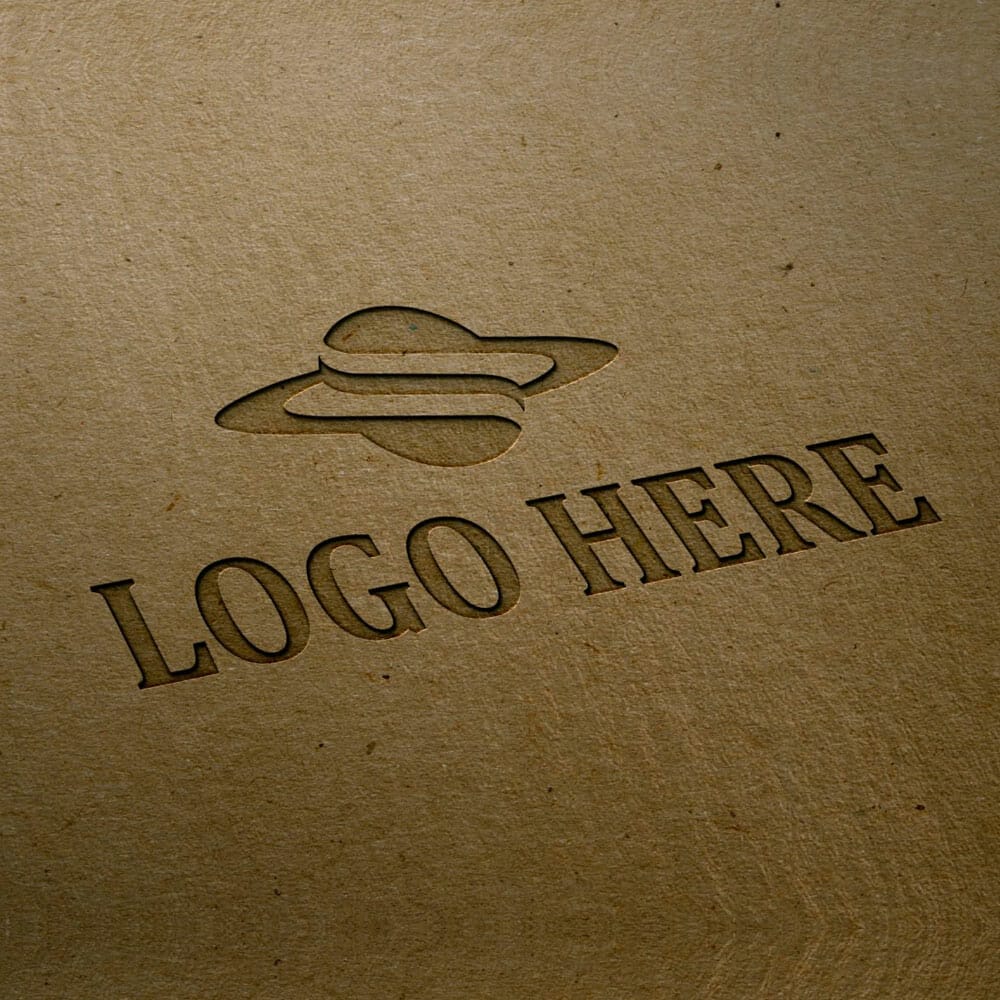 Free Photorealistic Old Paper Cutting 3D Logo Mockup PSD