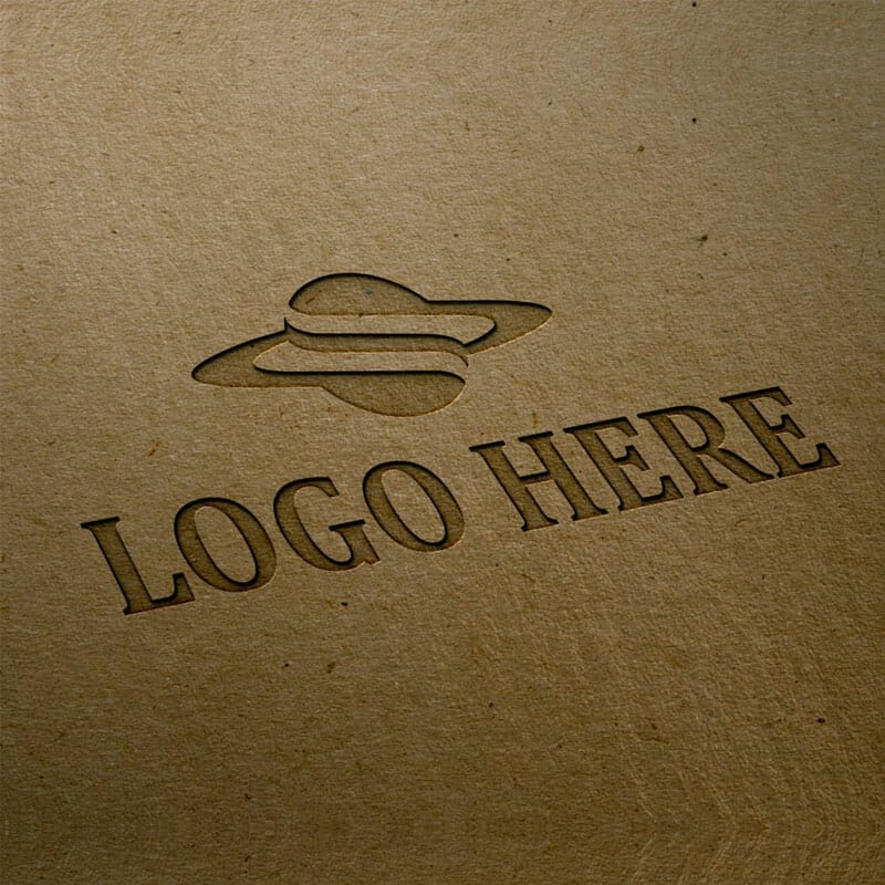 Free Photorealistic Old Paper Cutting 3D Logo Mockup PSD