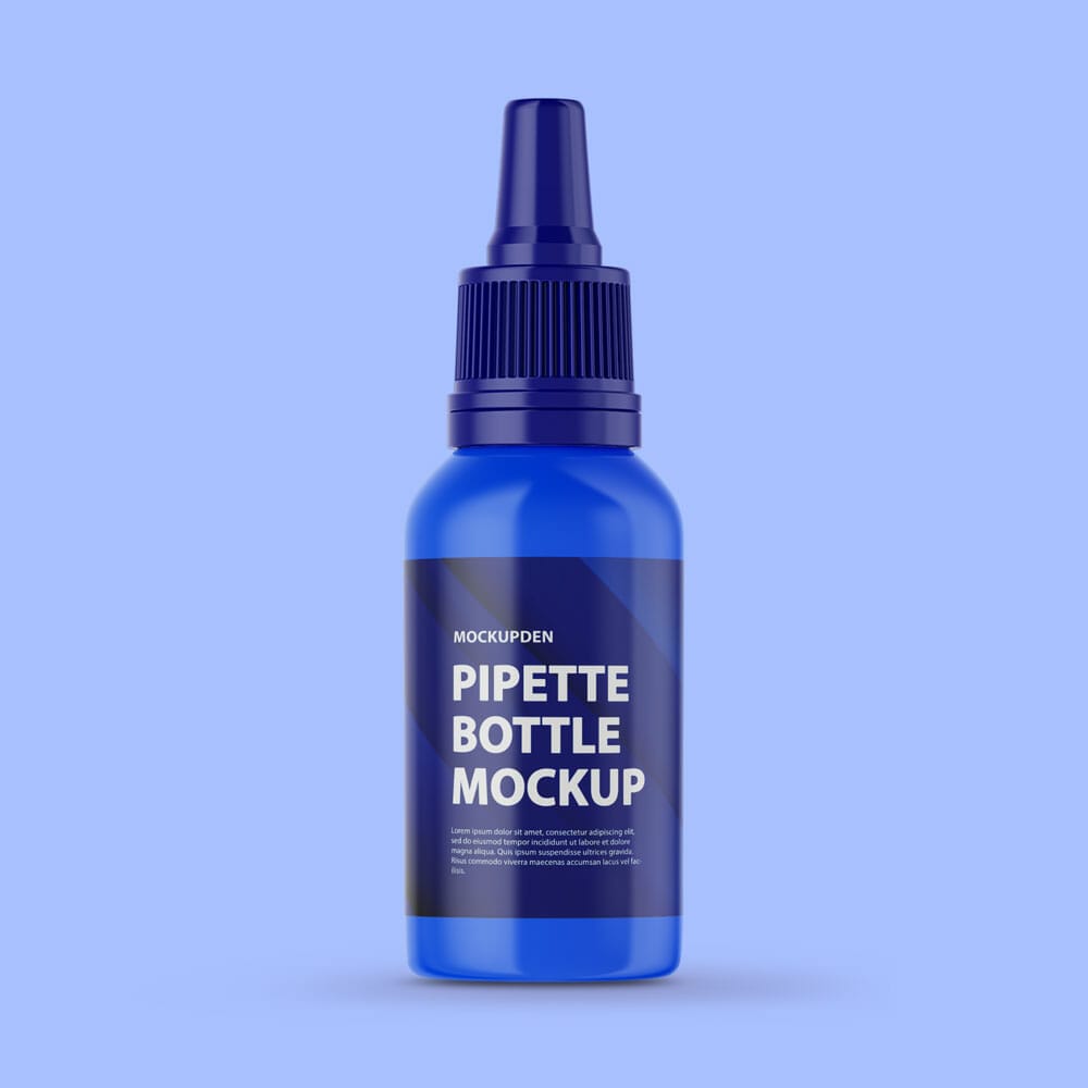 Free Pipette Bottle Mockup PSD Template