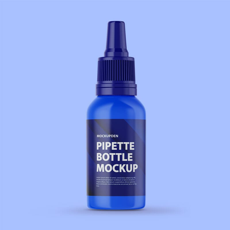 Free Pipette Bottle Mockup PSD Template