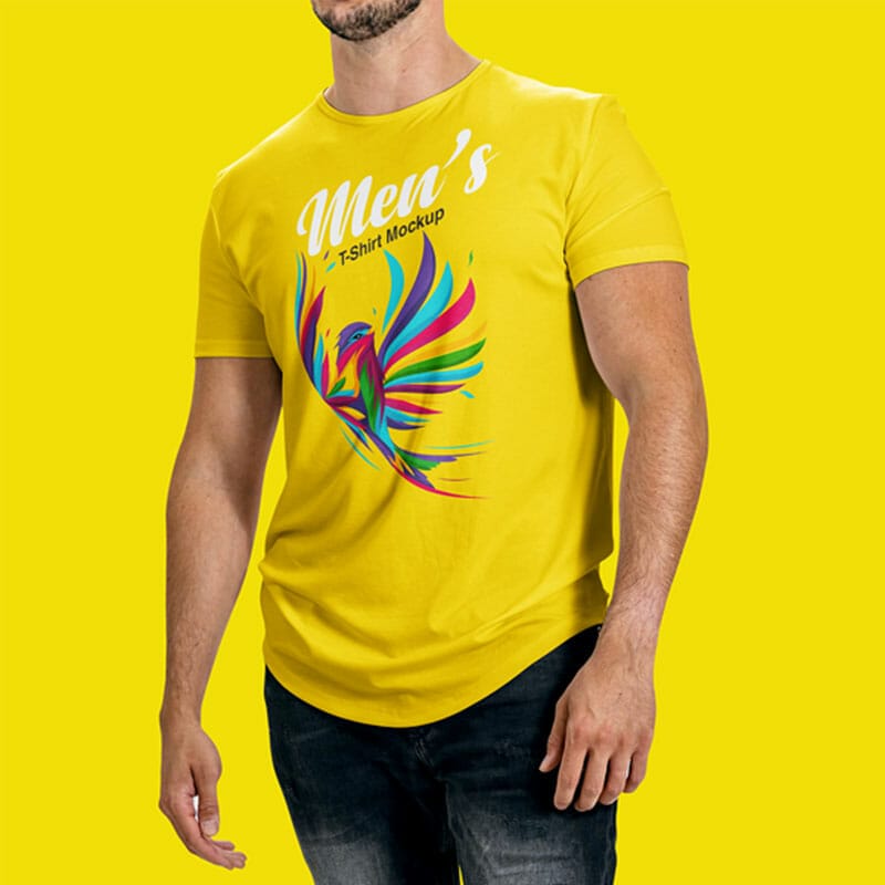Free Premium Men’s T-Shirt Mockup PSD