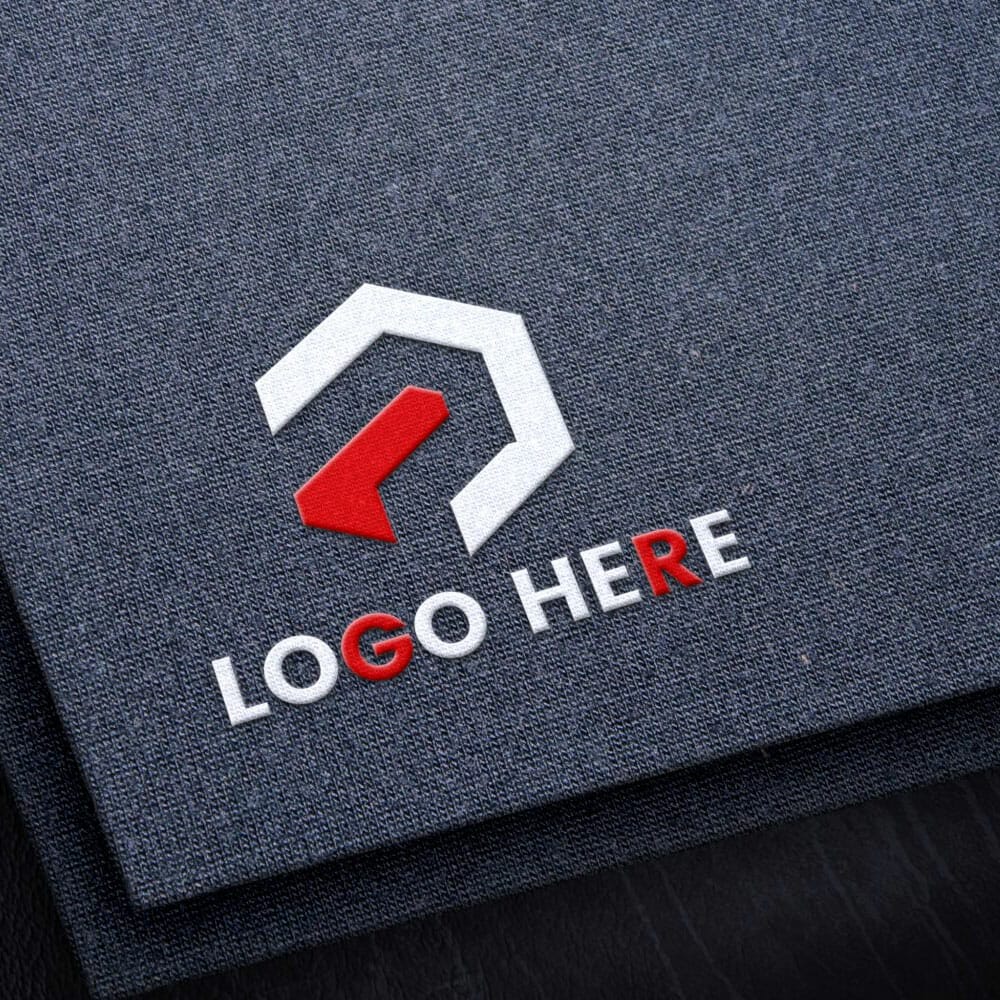 Free Realistic Logo Mockup On Fabric PSD