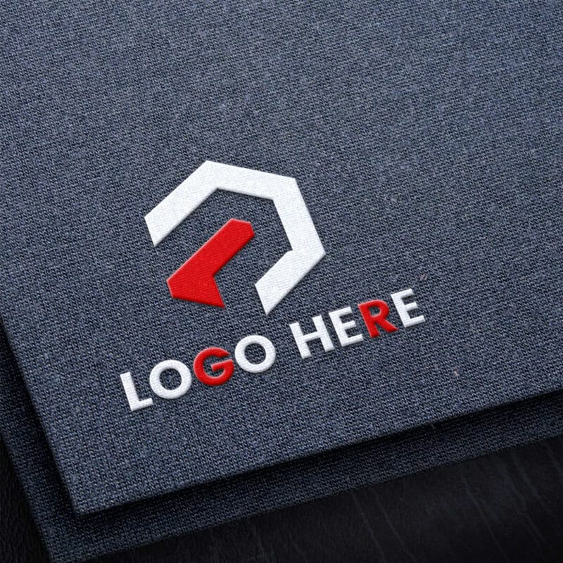 Free Realistic Logo Mockup On Fabric PSD