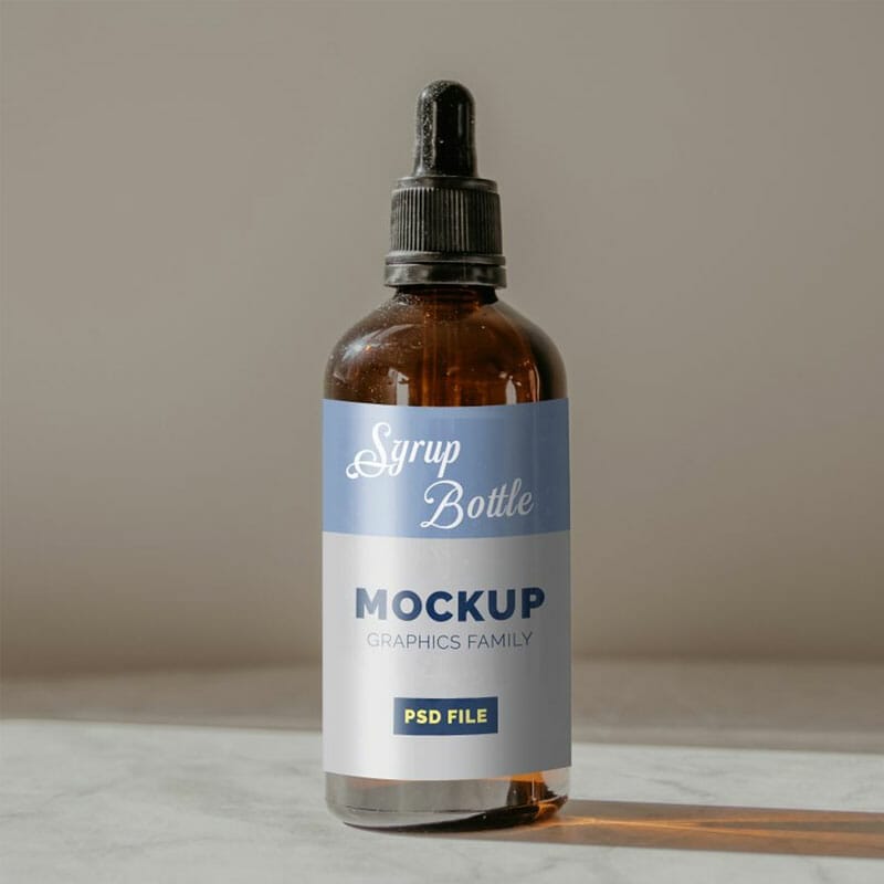 Free Serum Bottle Design Mockup PSD » CSS Author