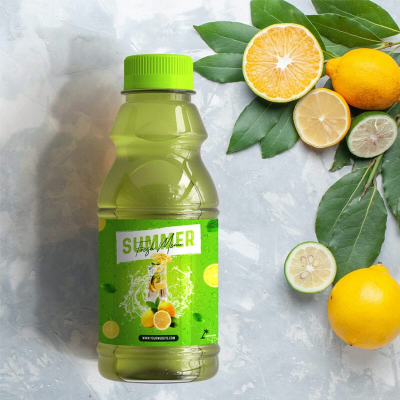 Free Soda Bottle Mockup PSD Template