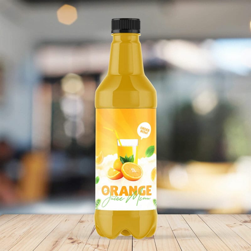 Free Soda Bottle Mockup PSD Template