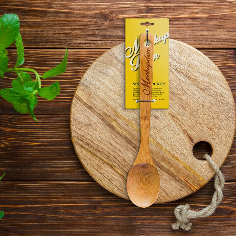 Free Spoon Mockup PSD Template