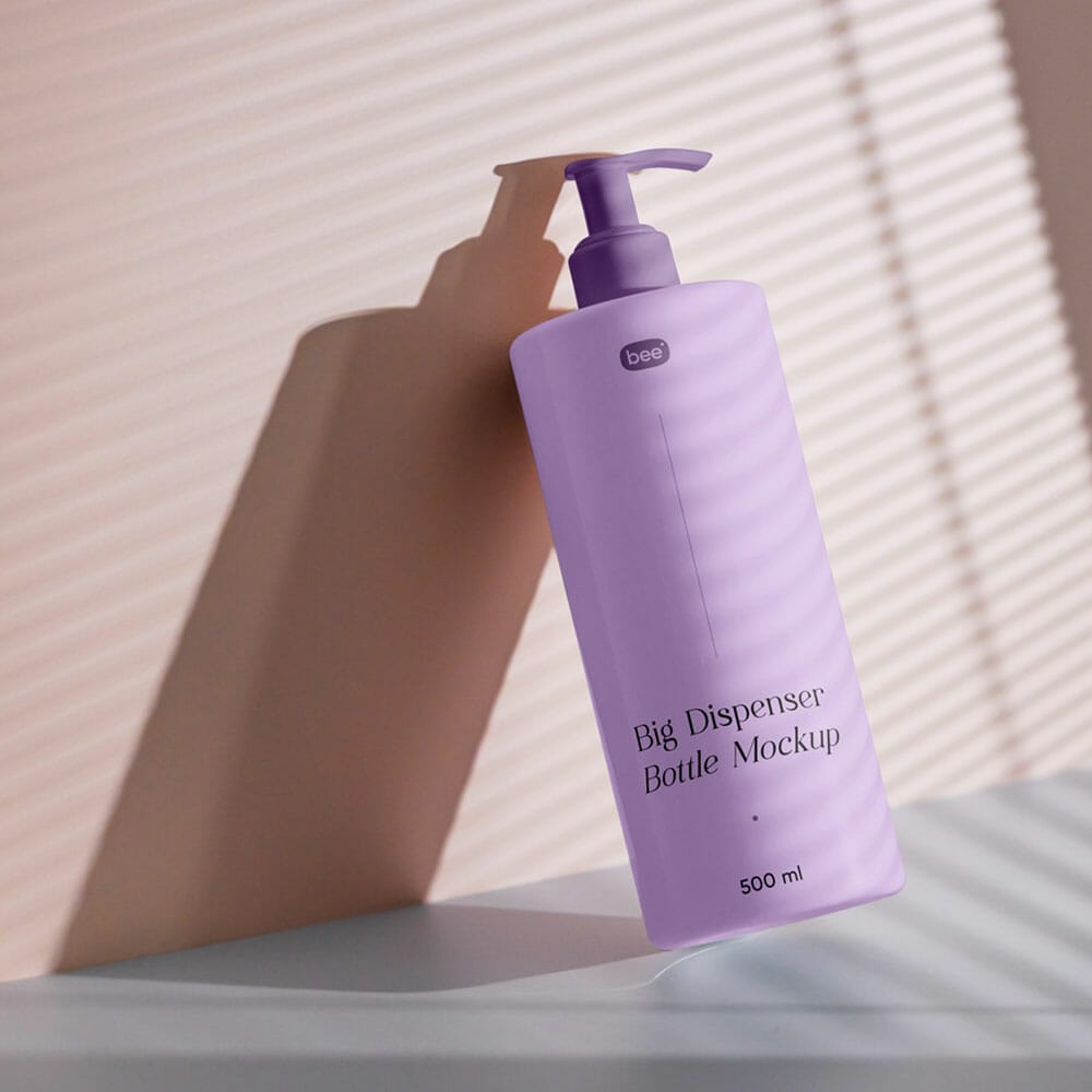 Free Standing Dispenser Bottle Mockup PSD