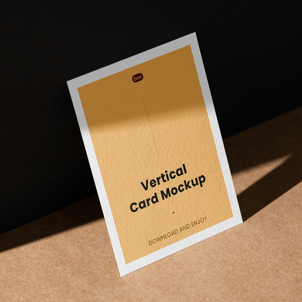 Free Sunny Card Mockup PSD