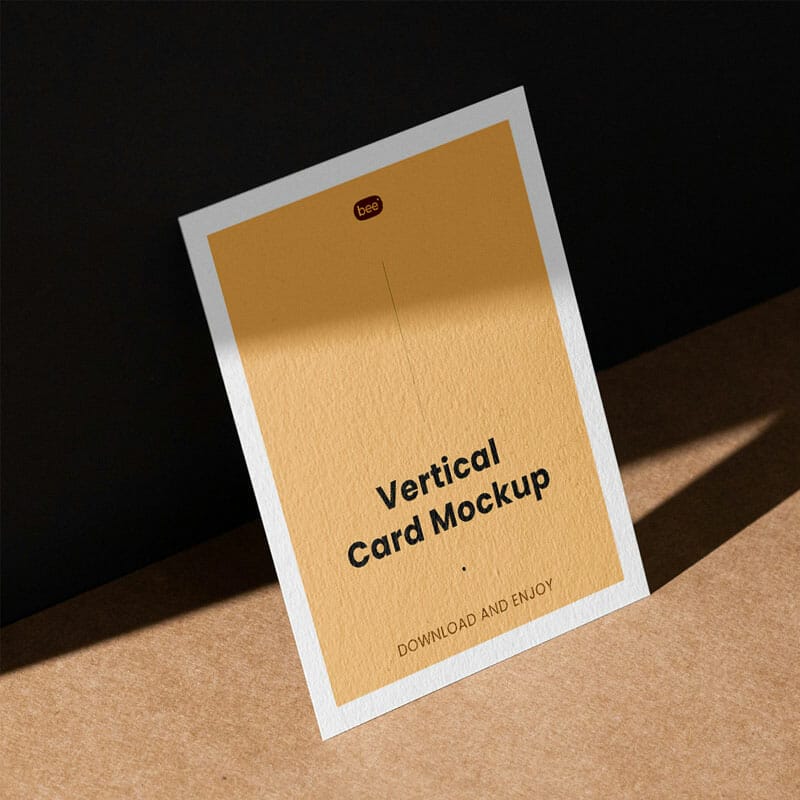 Free Sunny Card Mockup PSD