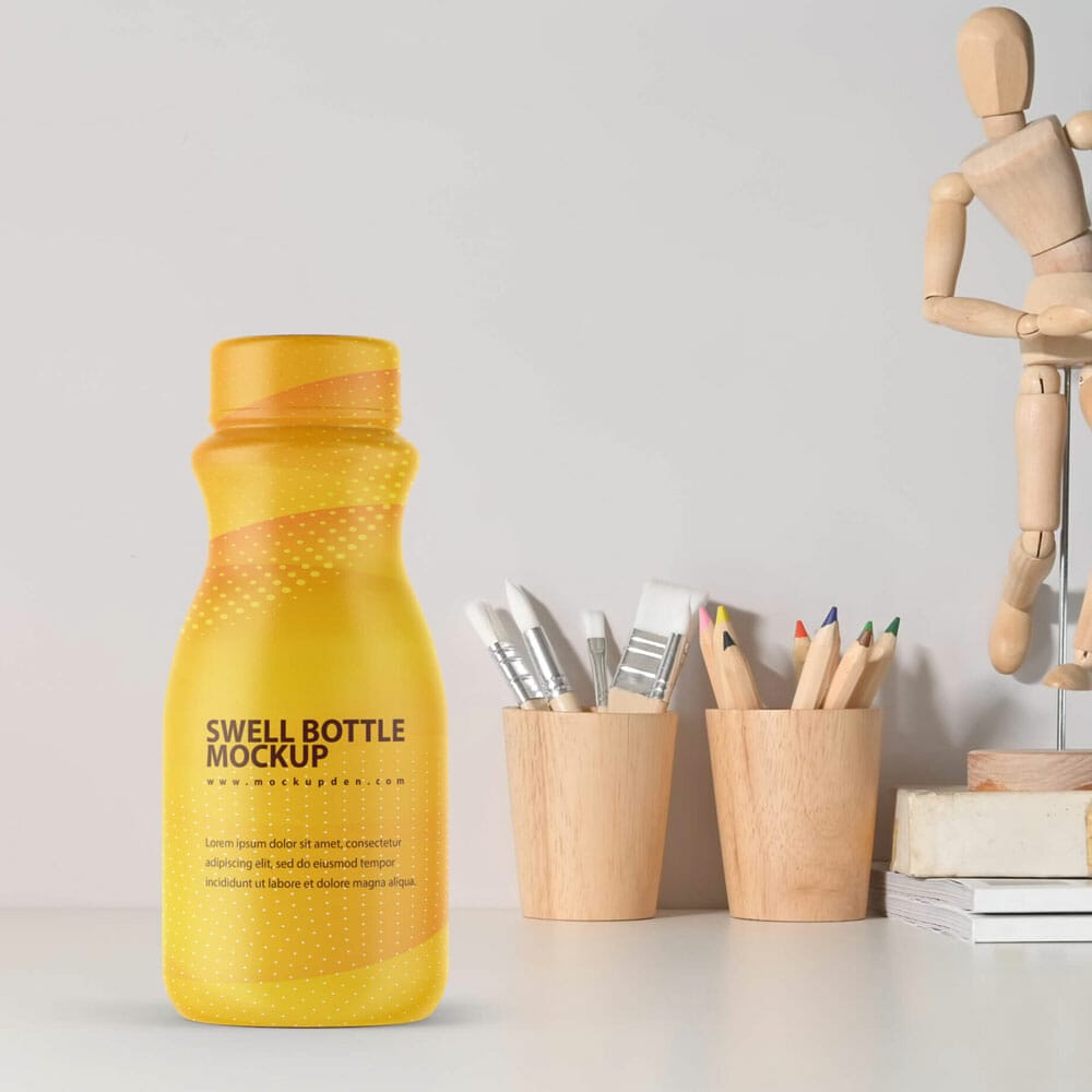 Free Swell Bottle Mockup PSD Template