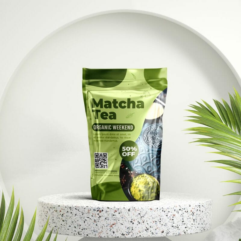 Free Tea Pouch Mockup PSD