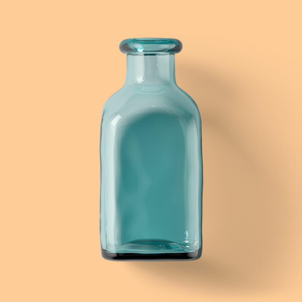 Free Top View Bottle Mockup PSD