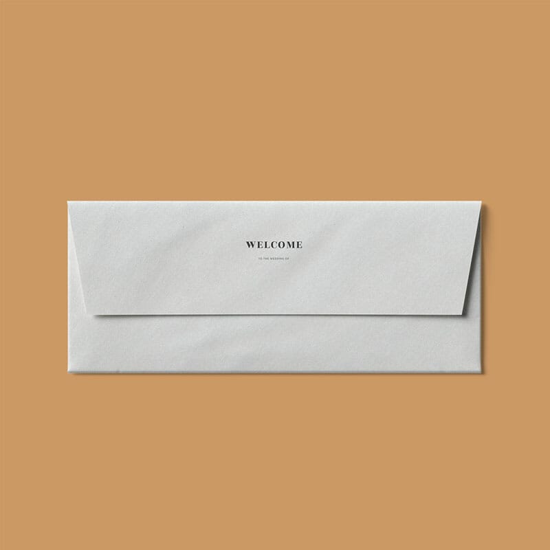Free Top View Closed Envelope Mockup PSD Template