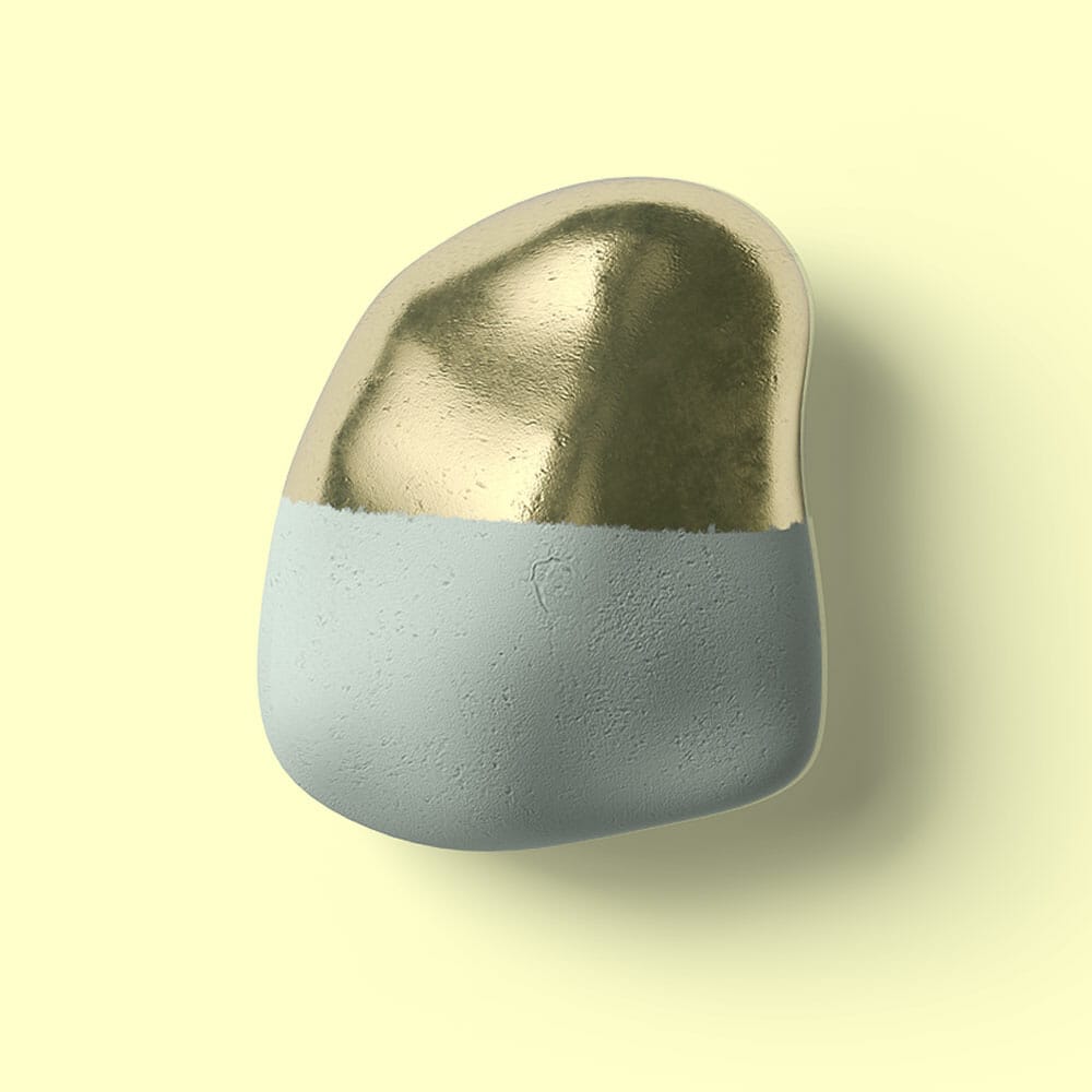 Free Top View Decorative Gold Stone Mockup PSD