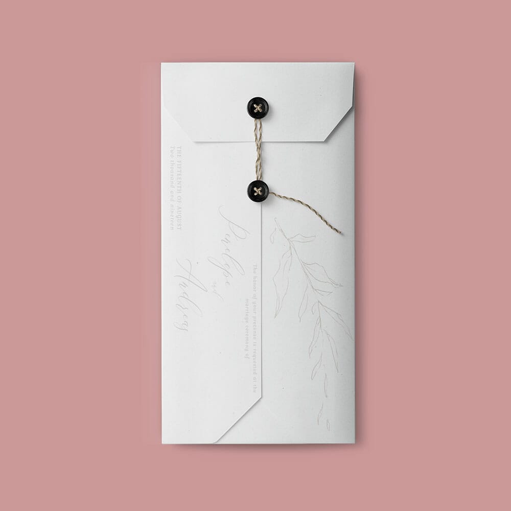 Free Top View Envelope Mockup PSD
