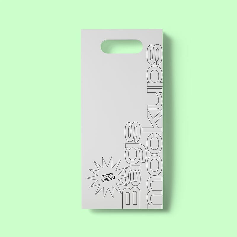 Free Top View Paper Bag Mockup PSD