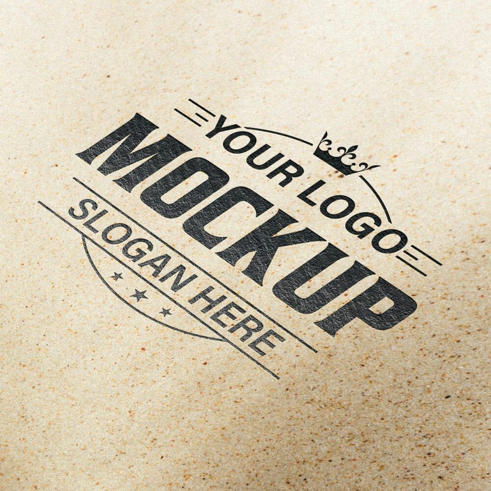 Free White Surface Logo Mockup PSD