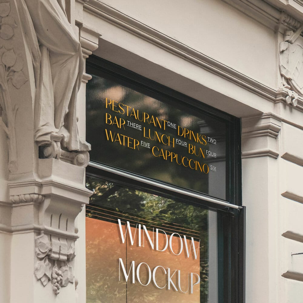 Free Window Decoration Mockup PSD