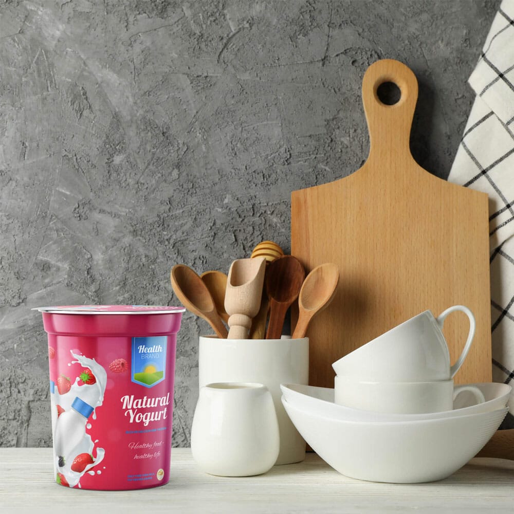 Free Yogurt Packaging Mockup PSD Template