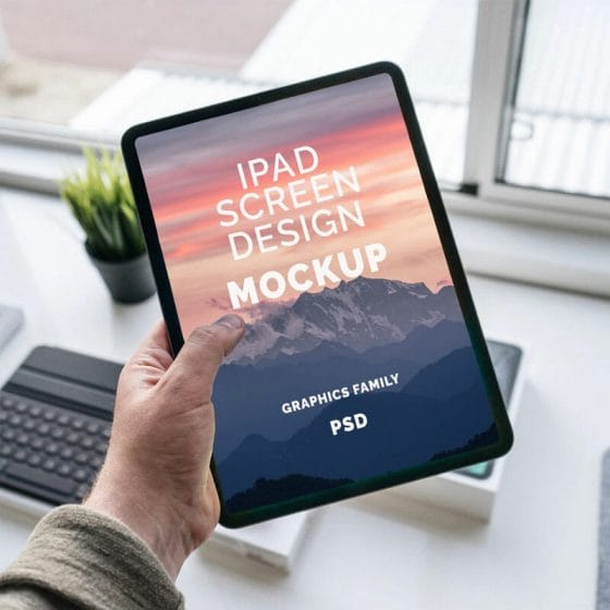 Free iPad Screen Design Mockup PSD