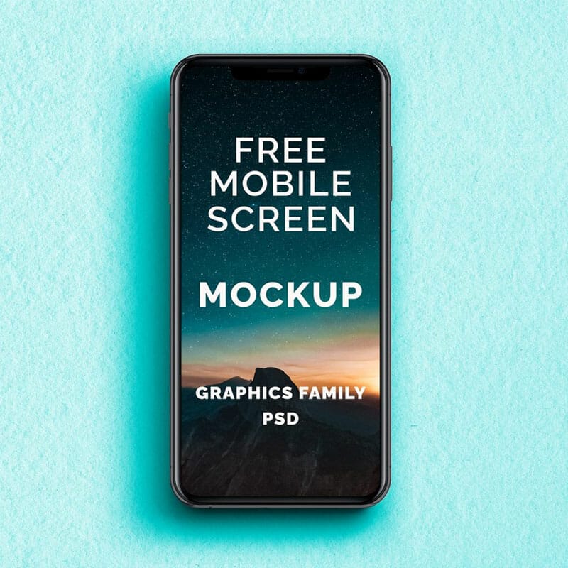 Free iPhone Screen Design Mockup PSD