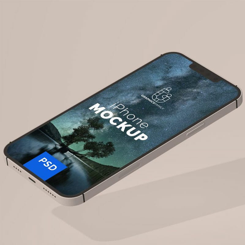 Free iPhone Screen Design Mockup PSD