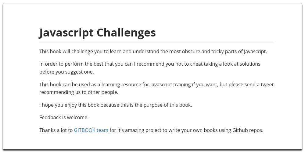 Best Free JavaScript Books 27 Javascript Challenges