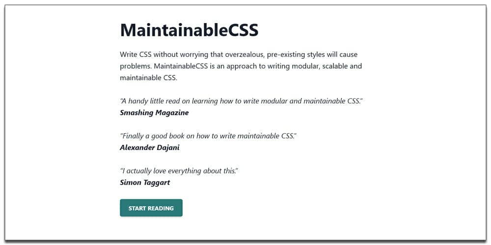 Essential HTML & CSS books (free e- books) 7 MaintainableCSS