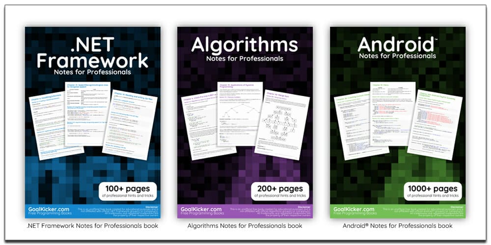 Programming Notes for Professionals Books