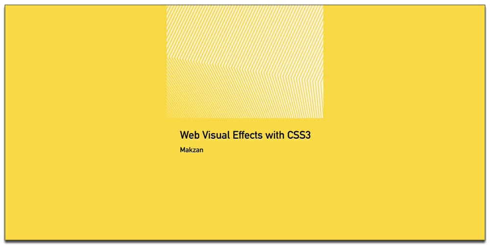 Web Visual Effects with CSS3