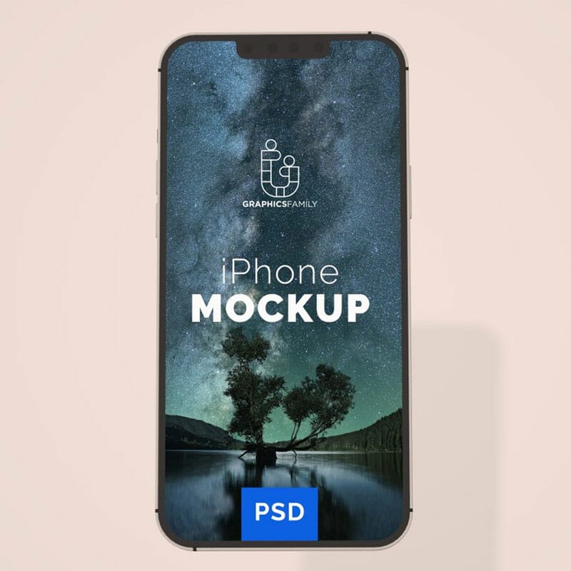 iPhone Screen Design Mockup Free PSD
