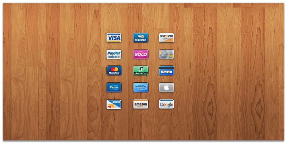 Credit or Debit Card Icons