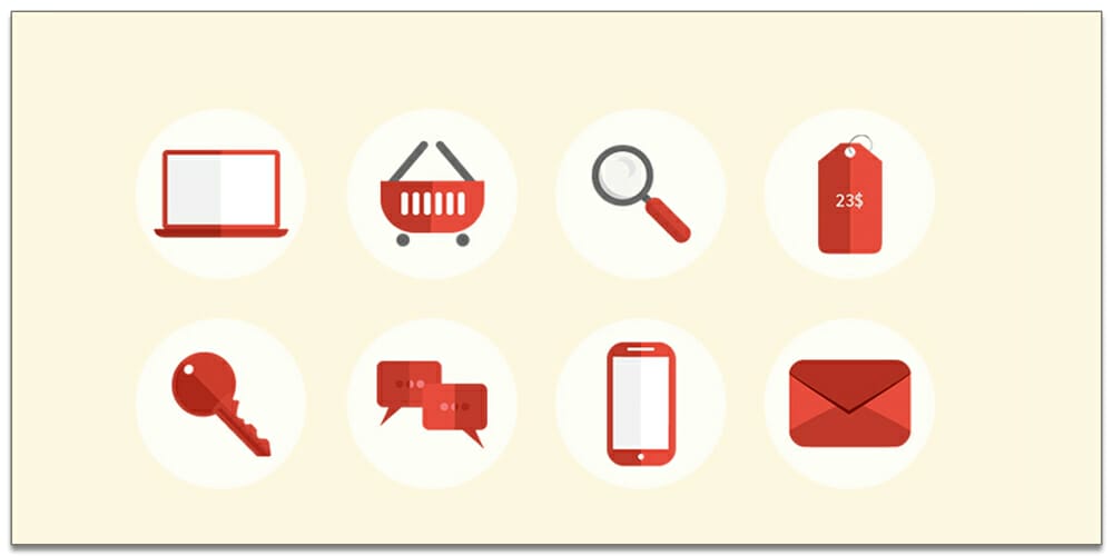 E-Commerce Pixel Perfect Flat Icons