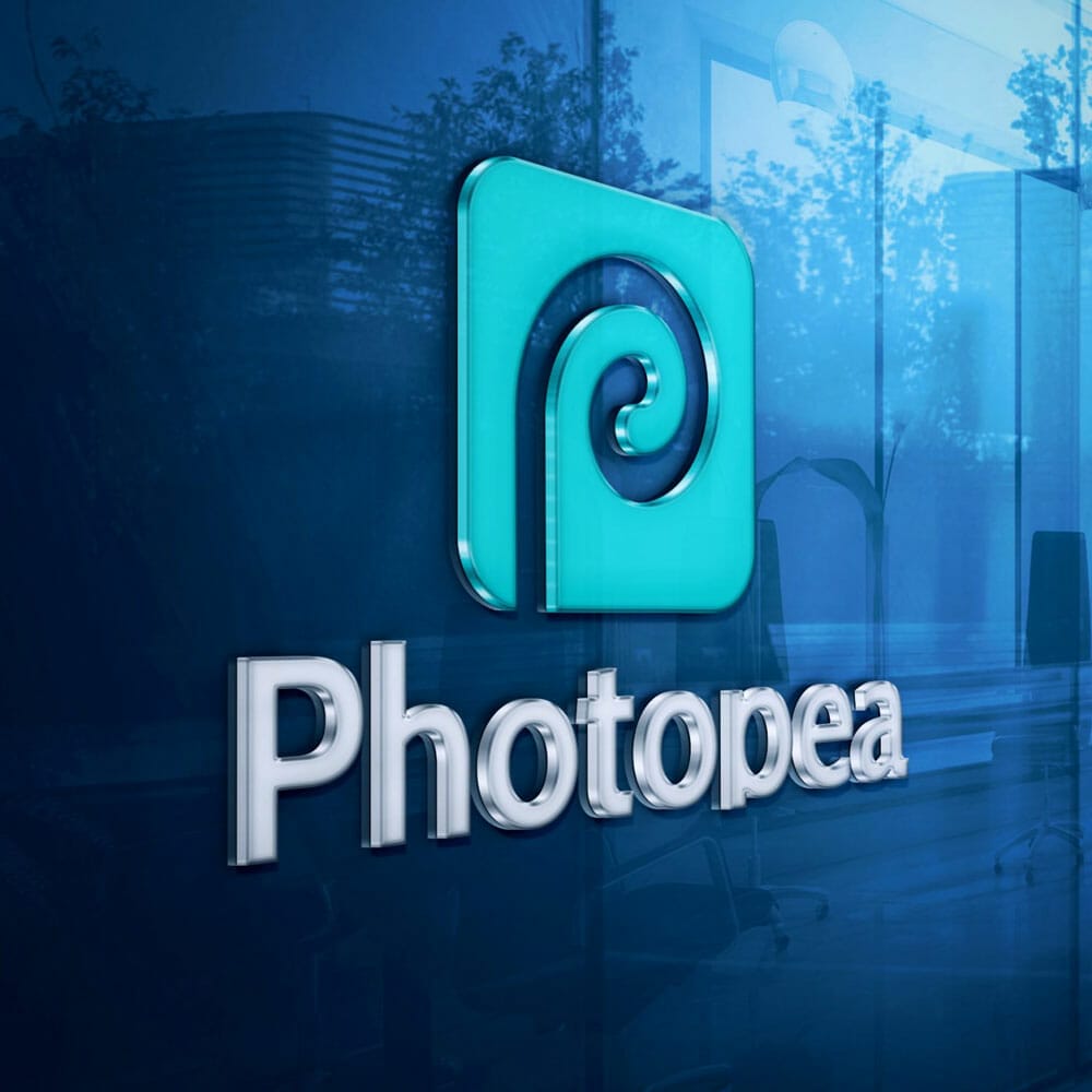 Free 3D Glass Logo Mockup On Blue Office Wall PSD